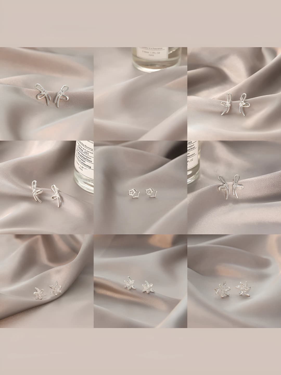 Women's summer geometric earrings with eight-pointed star design, 925 silver post, unique style
