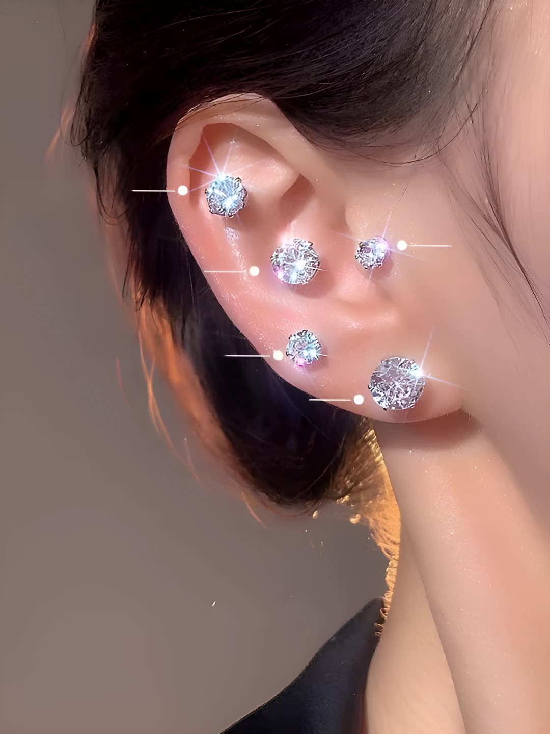 1# kichik sirkon quloqcha 3mm