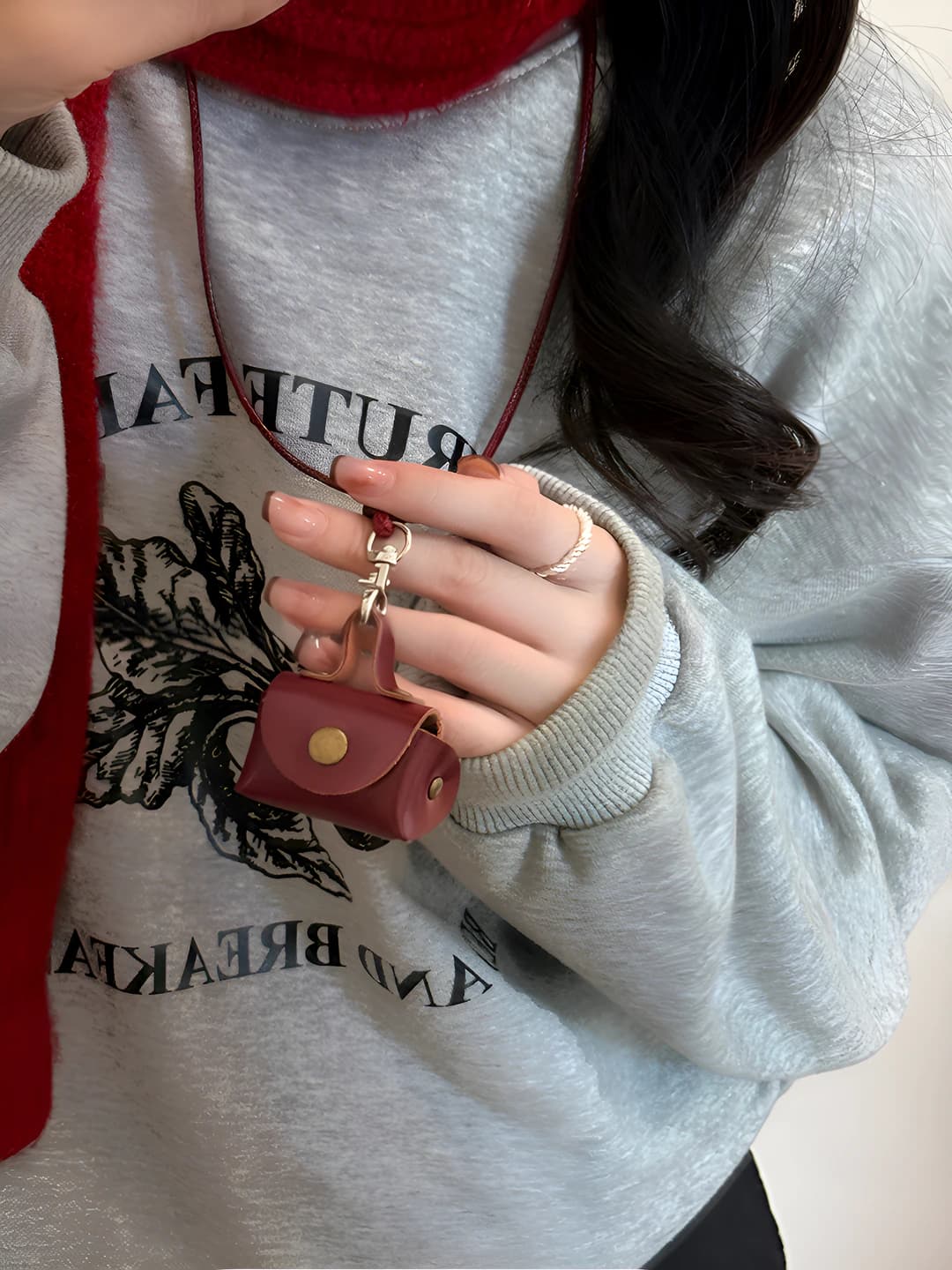 27# necklace - Wine red