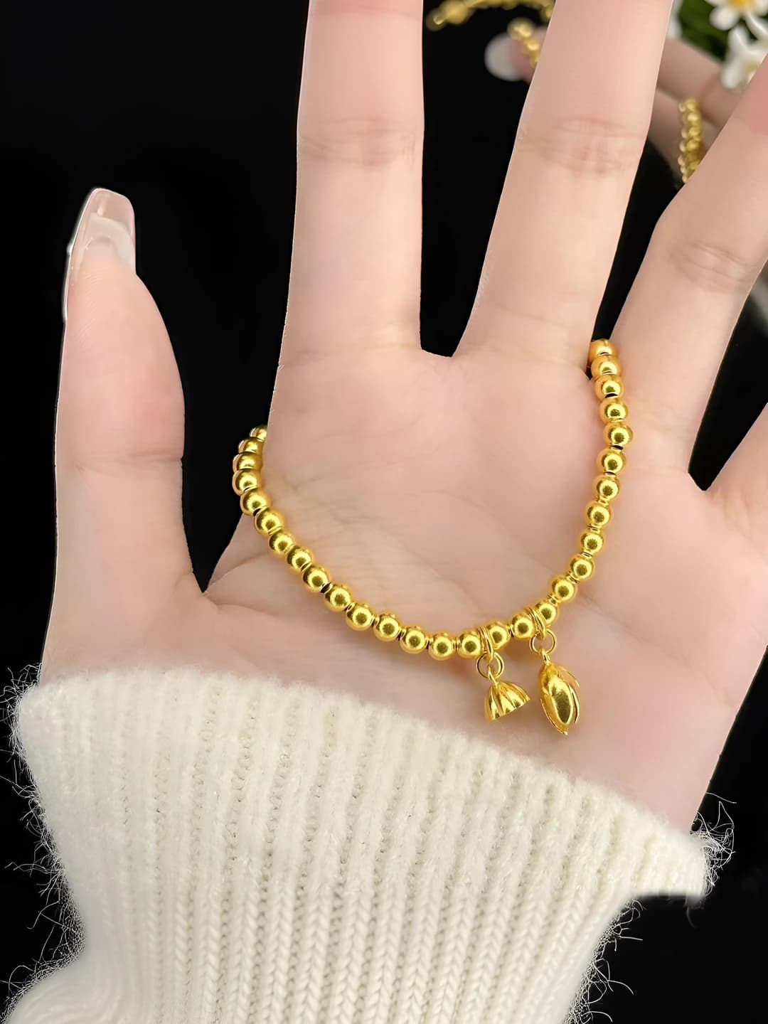 Gold two worlds bracelet