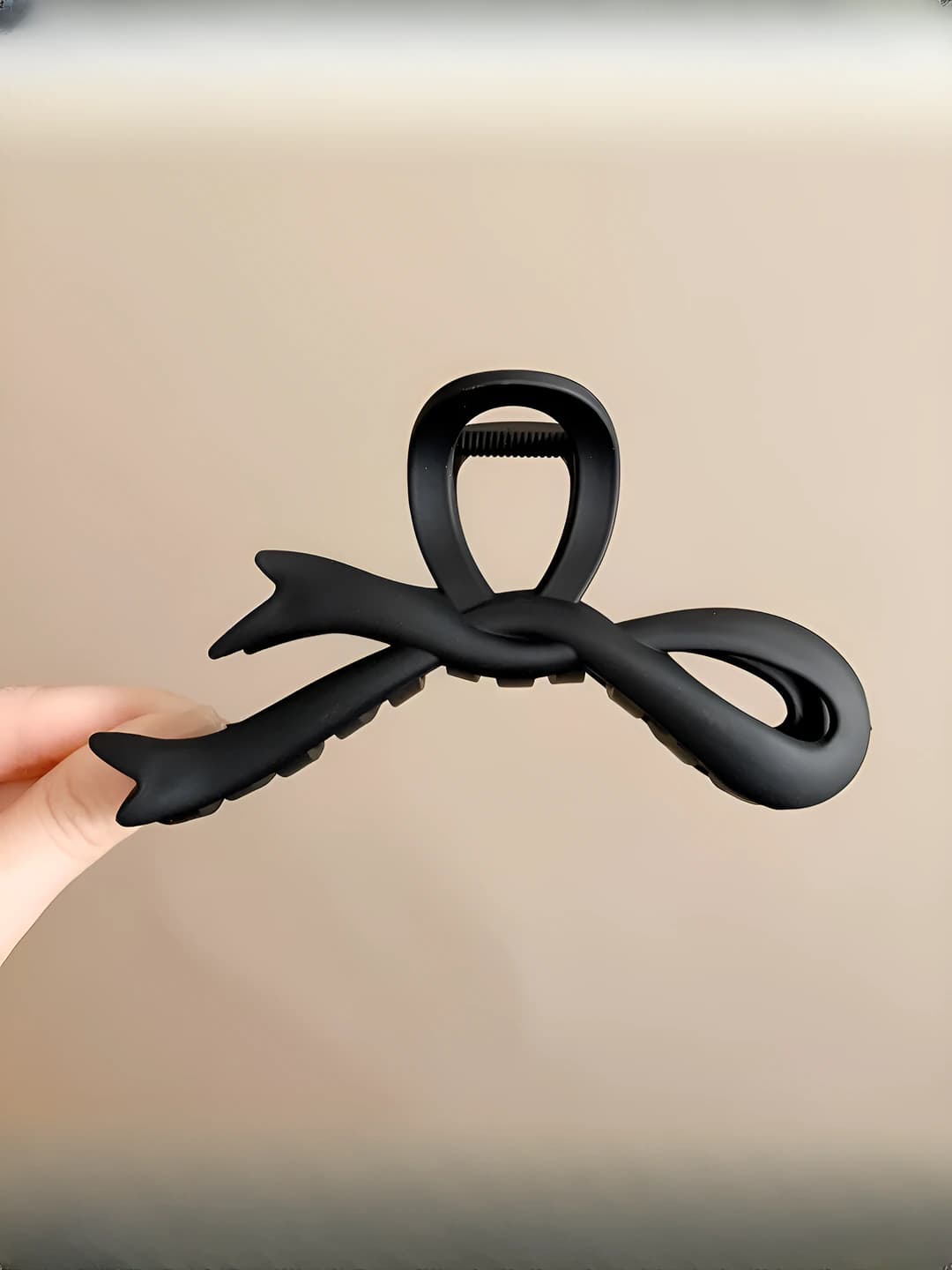5# Матовый чёрный бантик зажим 11cm