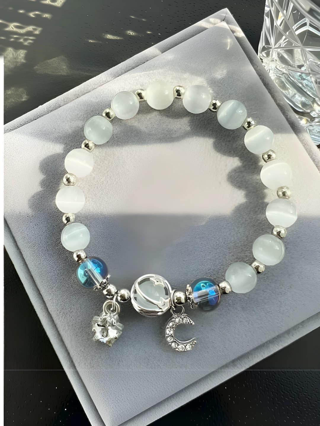 White moon star bracelet