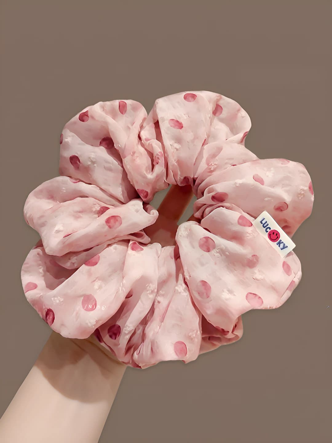 1# Pink polka dot, ~17 cm