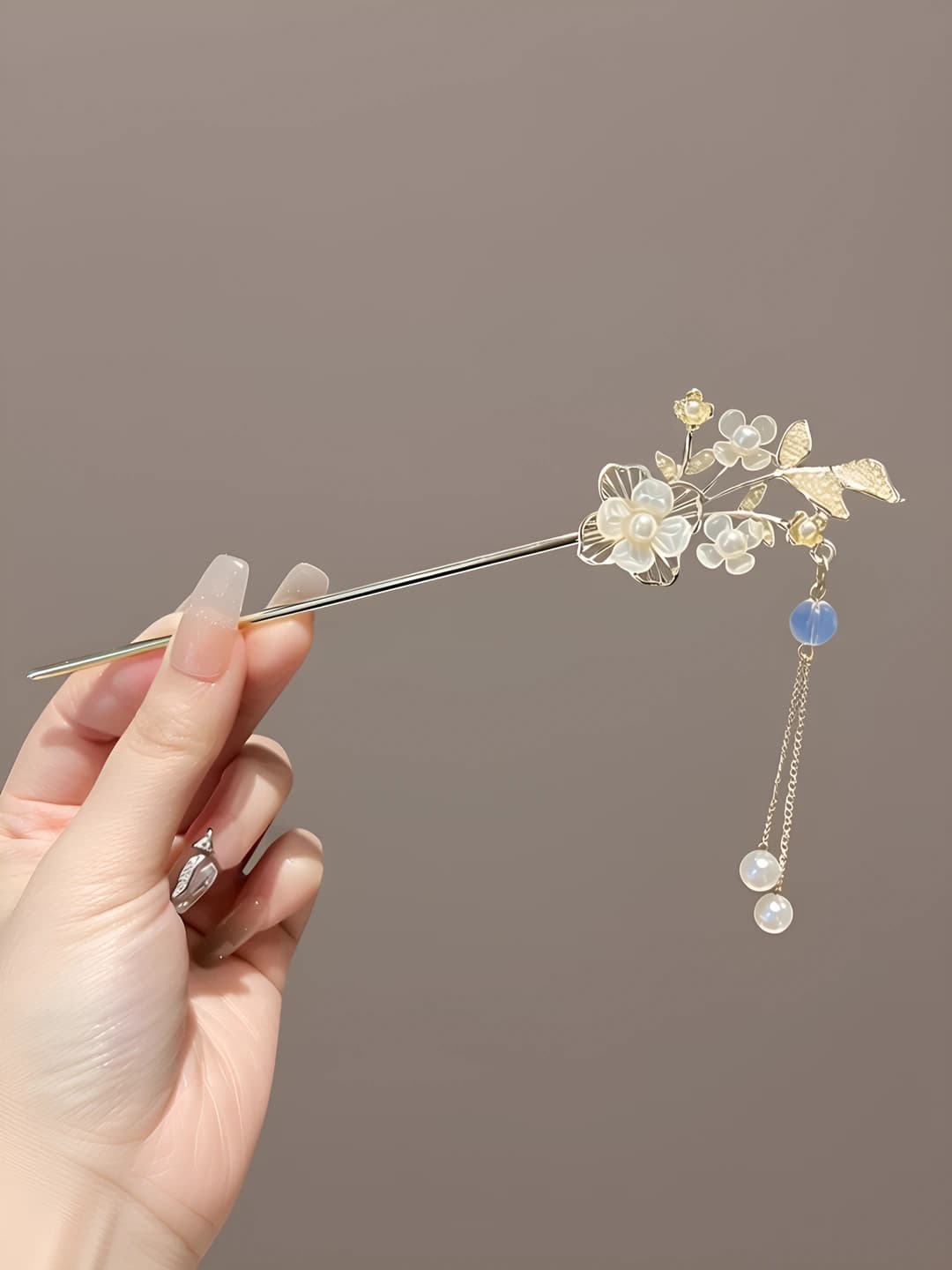 Gold pearl flower 17 cm