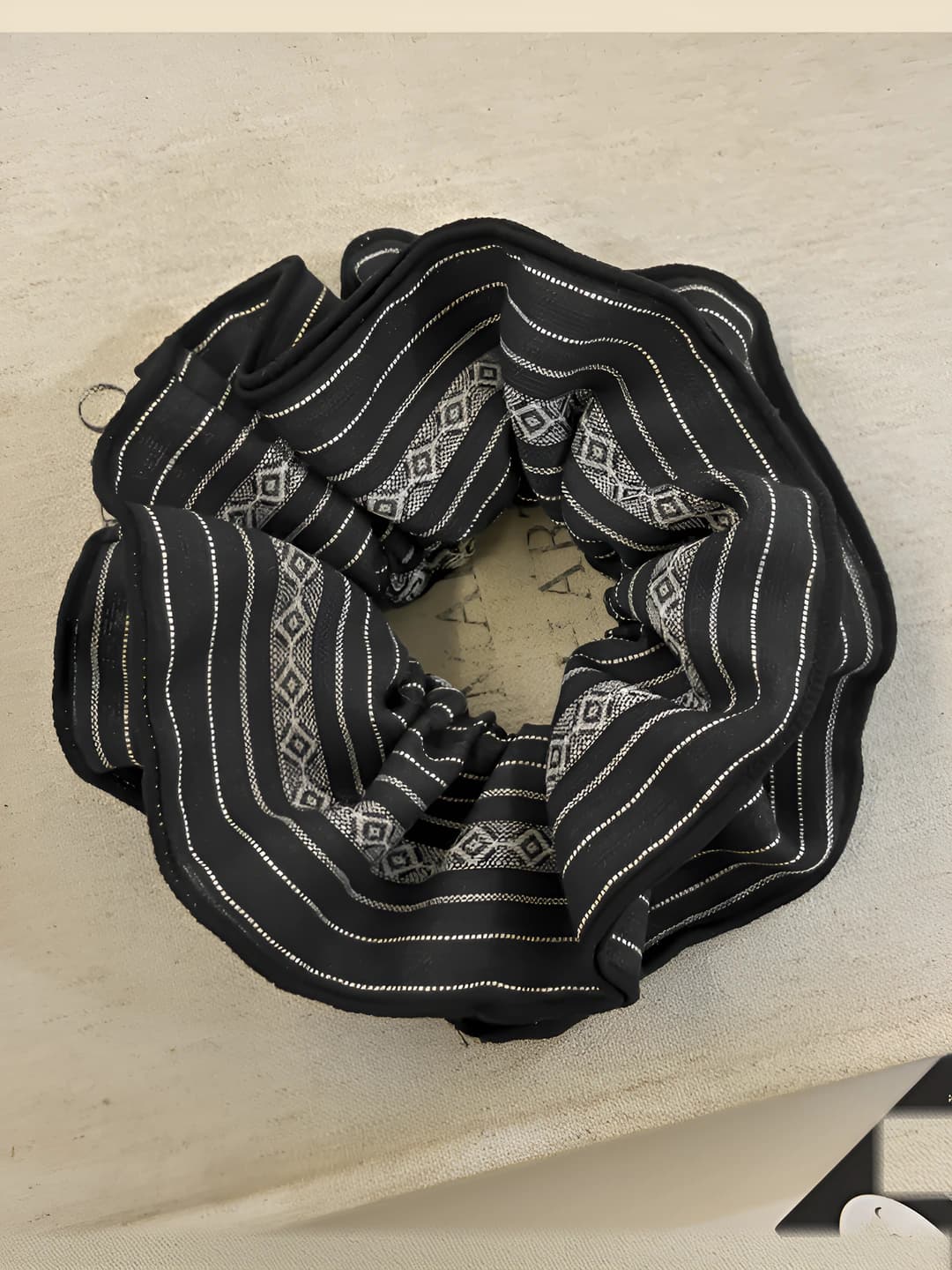 Boho striped four-layer hair tie-15 cm