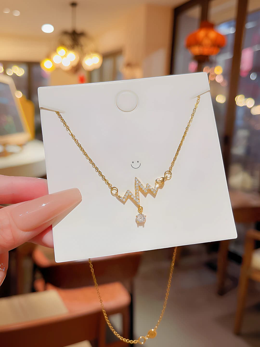 XL1480-1# ECG heart necklace