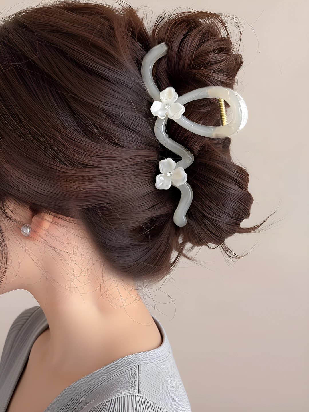9# White double flower