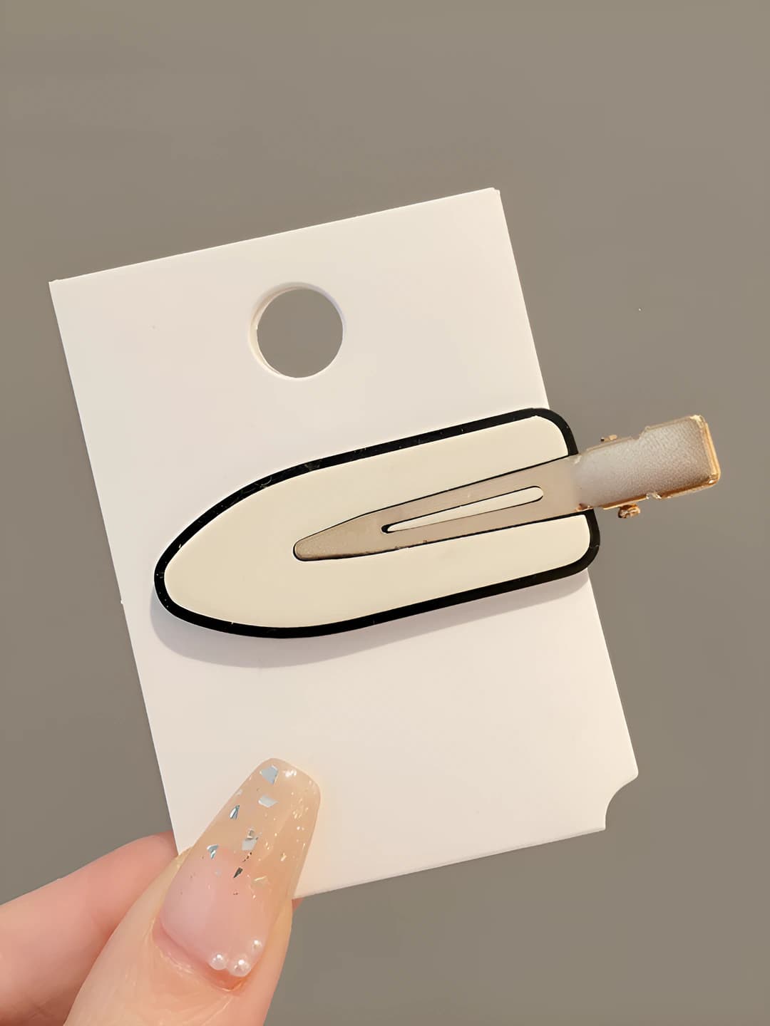 11# White seamless clip, 6 cm