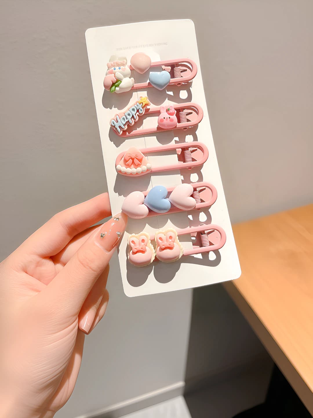 2# Pink duckbill, 5 pcs, resin