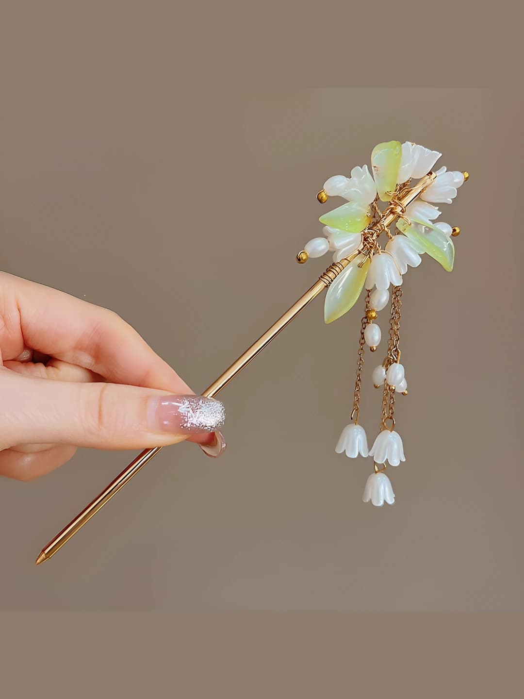Lily of the valley pashma soch to'g'asi, ~17.5 cm