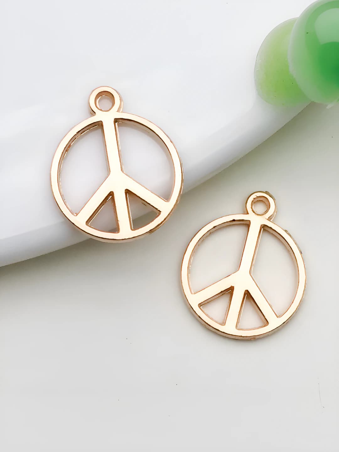 1 pc peace symbol, 14x17mm, 0.7g