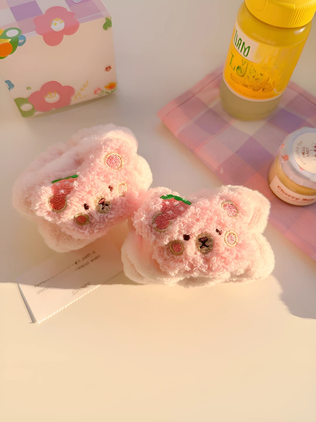 Pink bear, pair