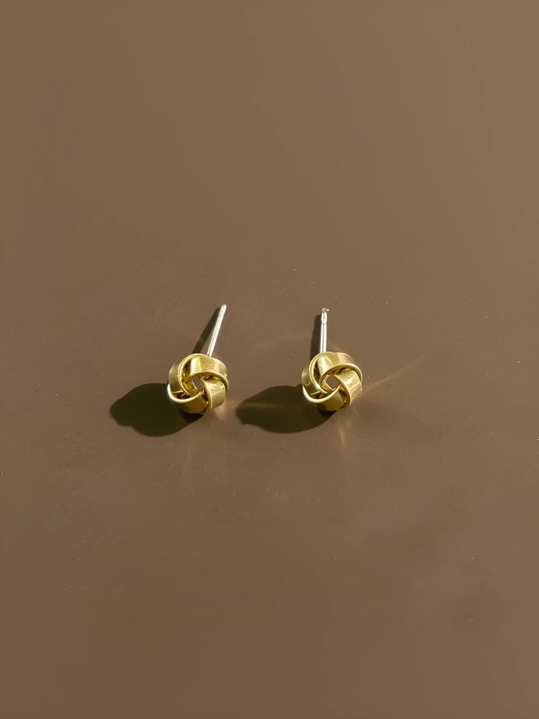 Gold floral studs-925 silver