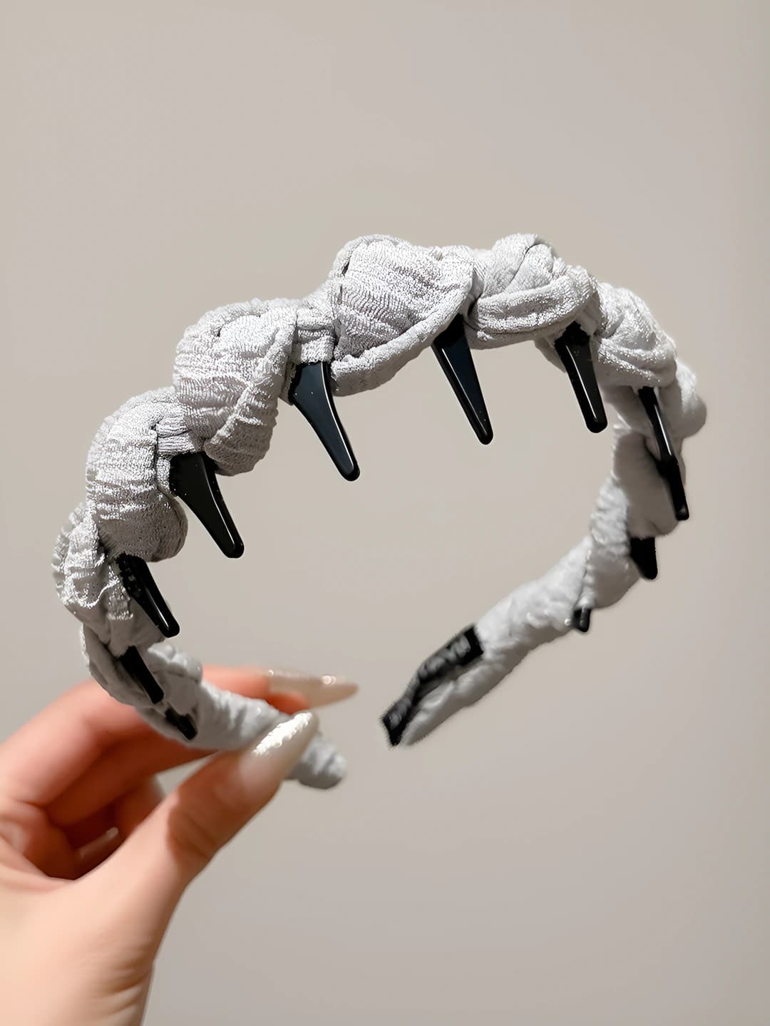 Blue-grey twisted headband