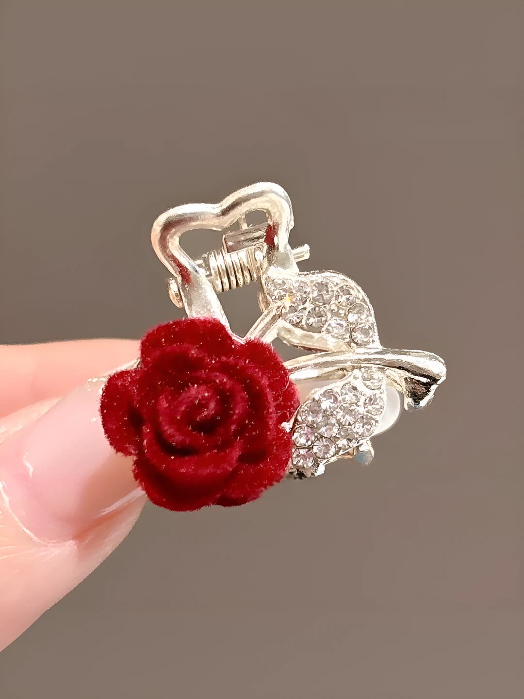 4# Red rose clip 1 pc - 2.8 cm
