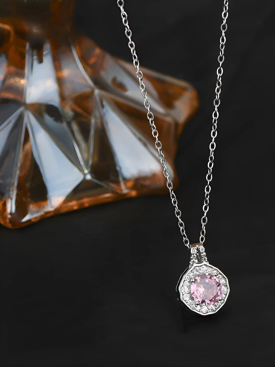 Women's zircon pendant, geometric shape, 41-50 cm, ins style