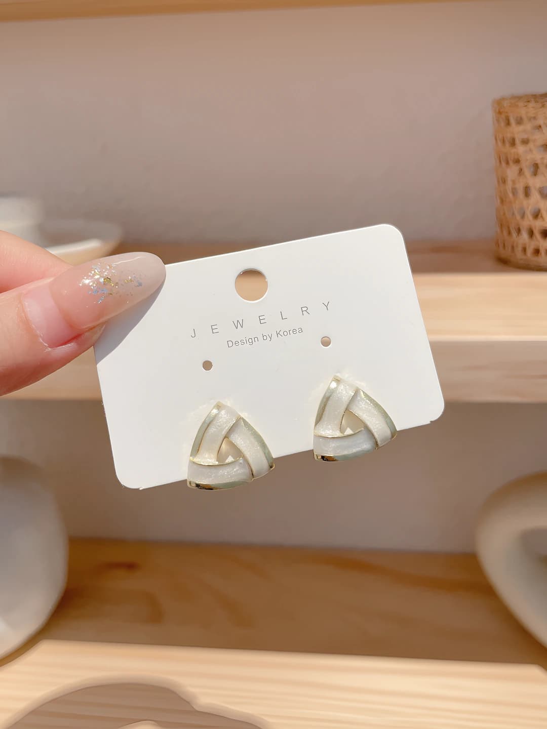 1# Triangle earrings - silver post