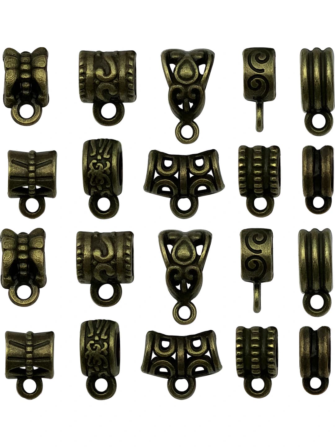 20 pcs mix antique teal connectors