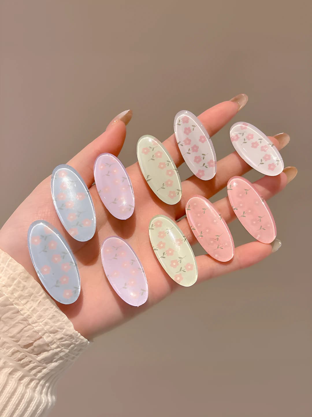 Oval floral, 10 pcs