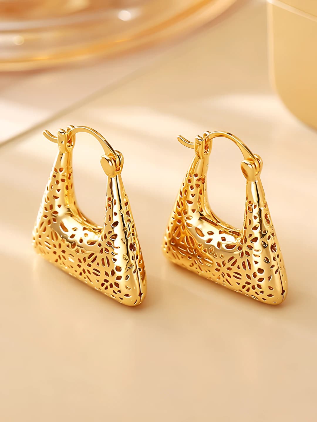 Gold Metal Earrings