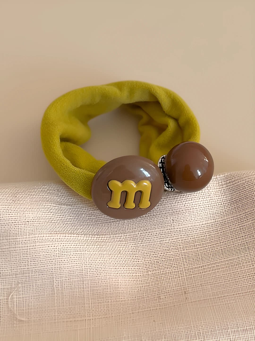Yellow hair tie