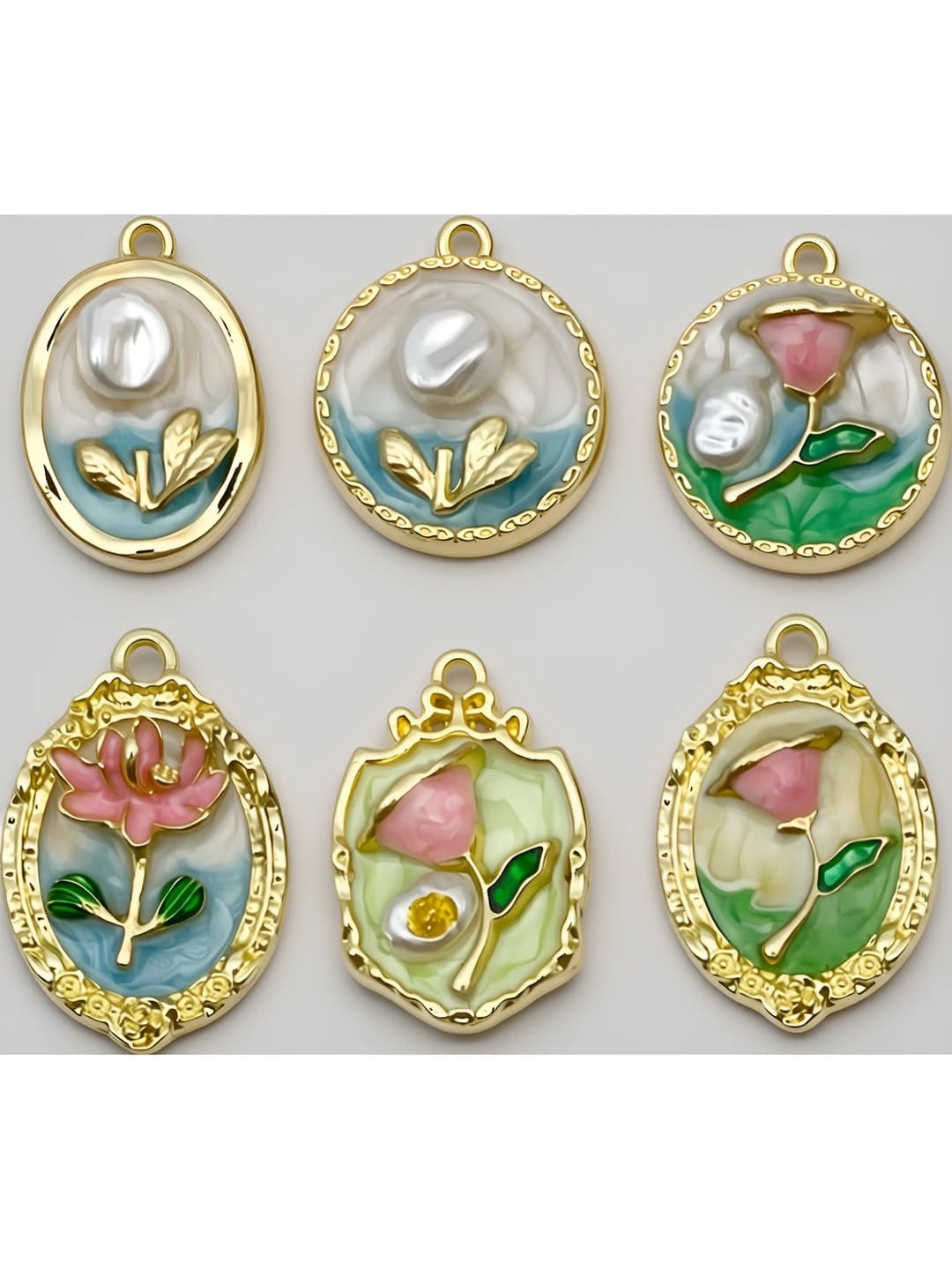 6 drop series flowers - 1 of each 6 variants - 22.75 g