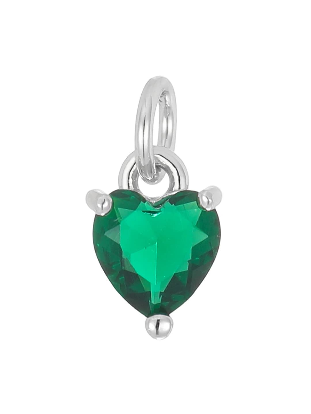 Silver-emerald (single pendant)