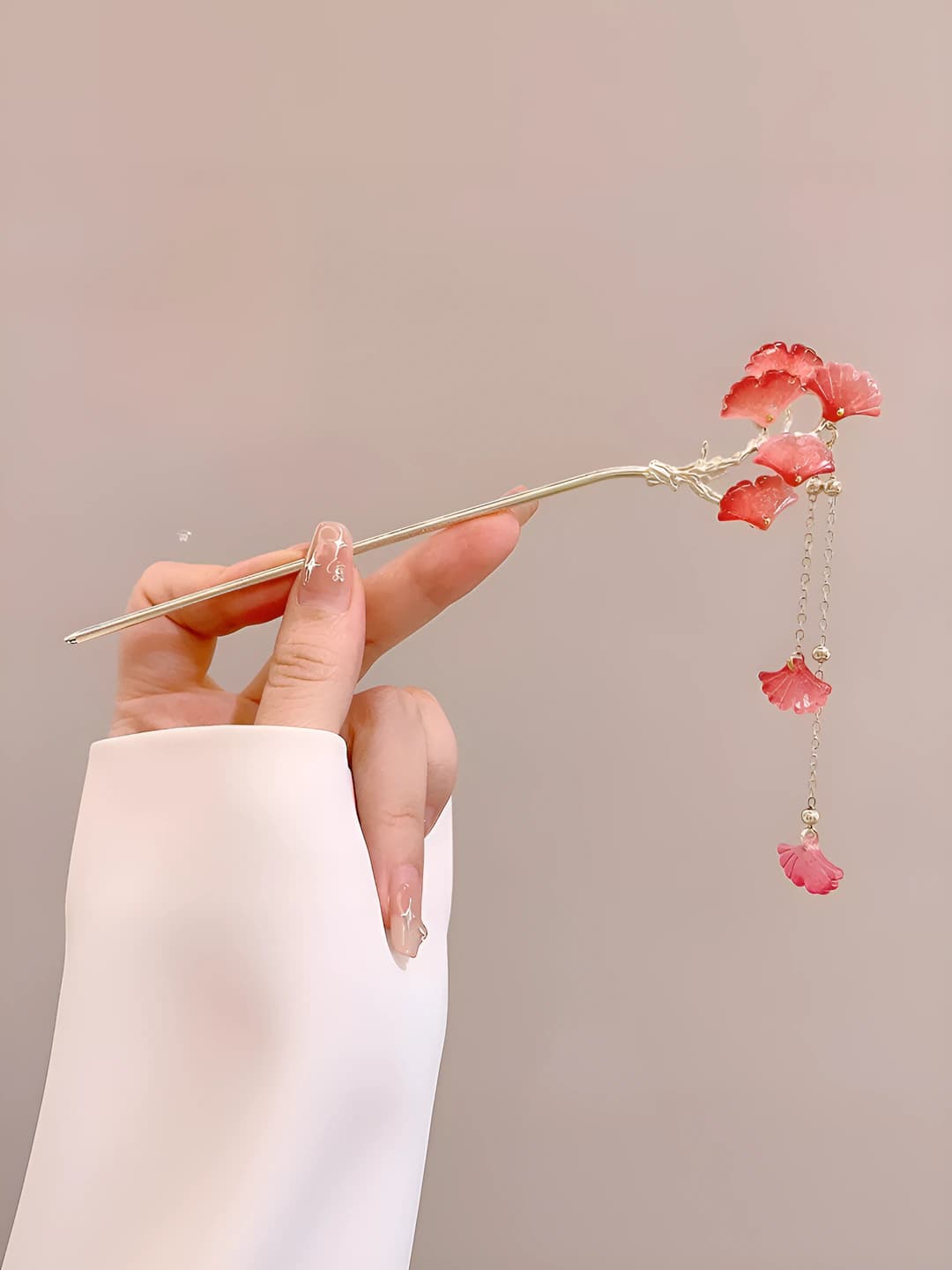 86# Xaraz rangli bargli soch qirg'ichi - Kumush