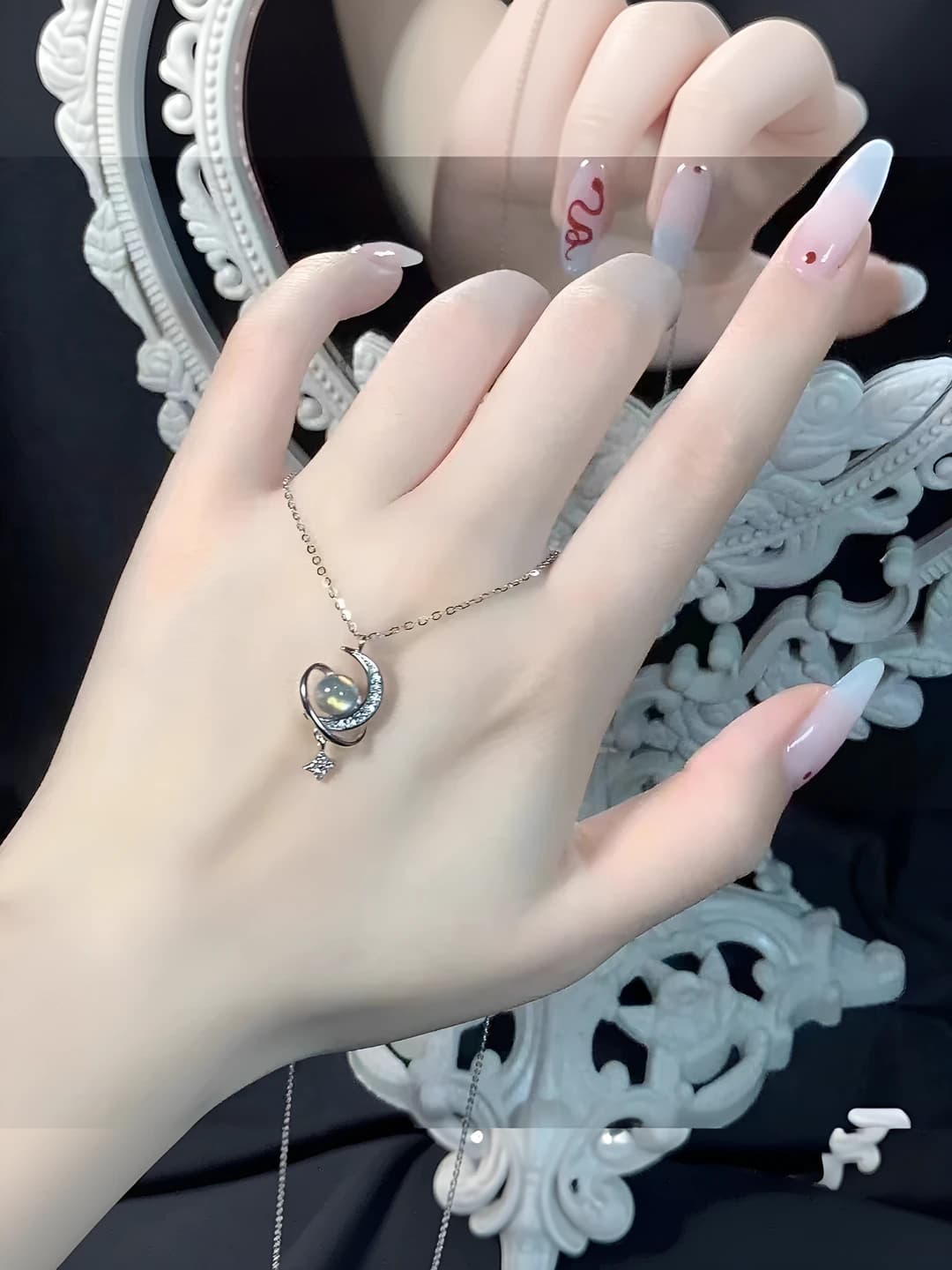 Star and moon necklace
