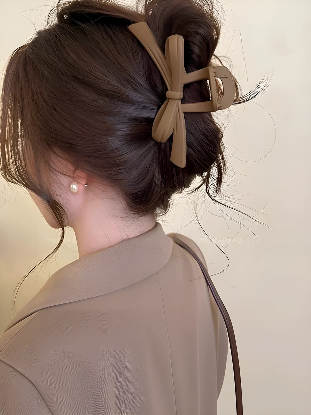 30# Матовый кофейный бантик [12cm]