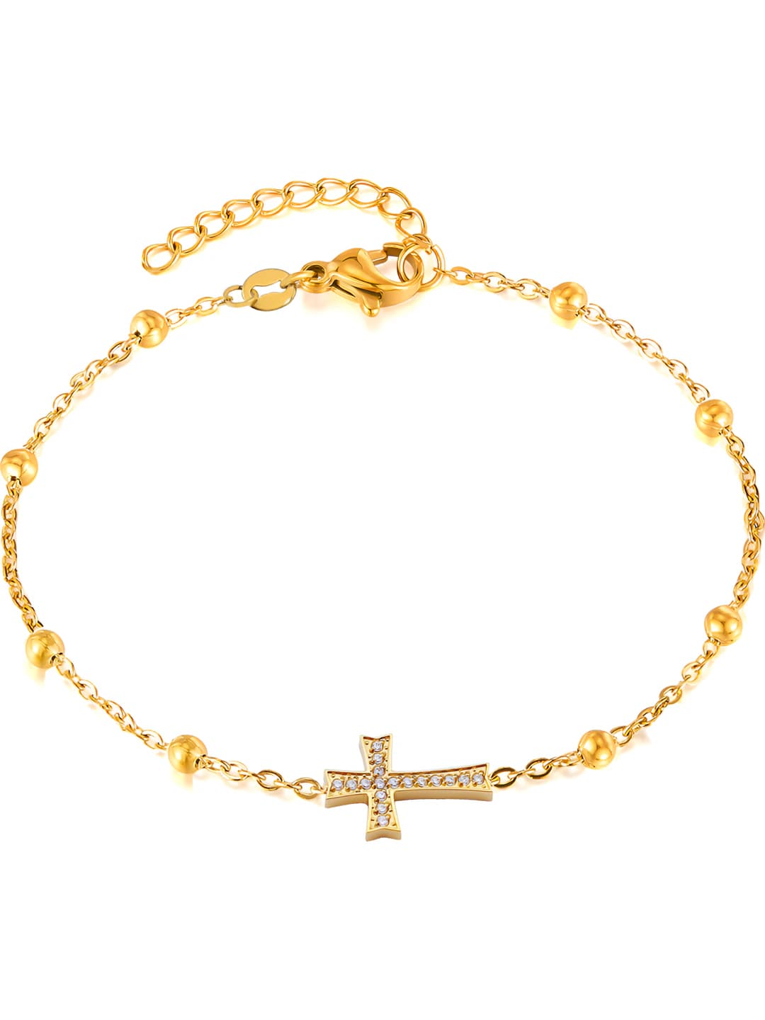 B0046G cross bracelet - gold