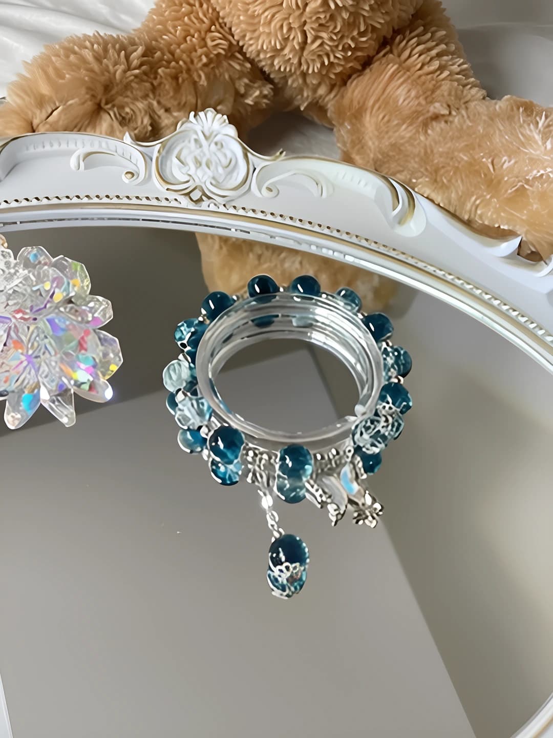 Crushed pearl butterfly bracelet [Blue] #SZ144