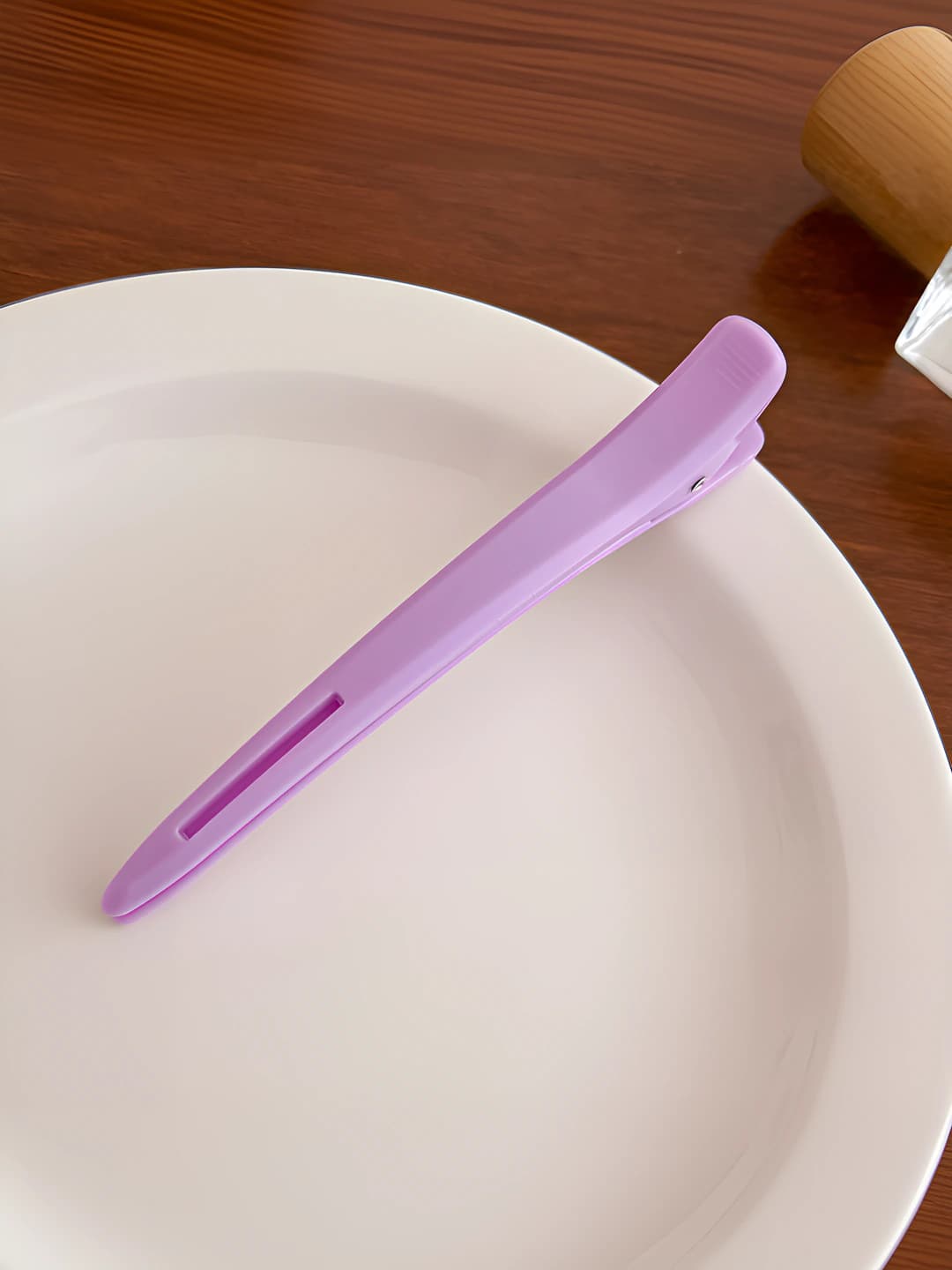 Purple hair clip