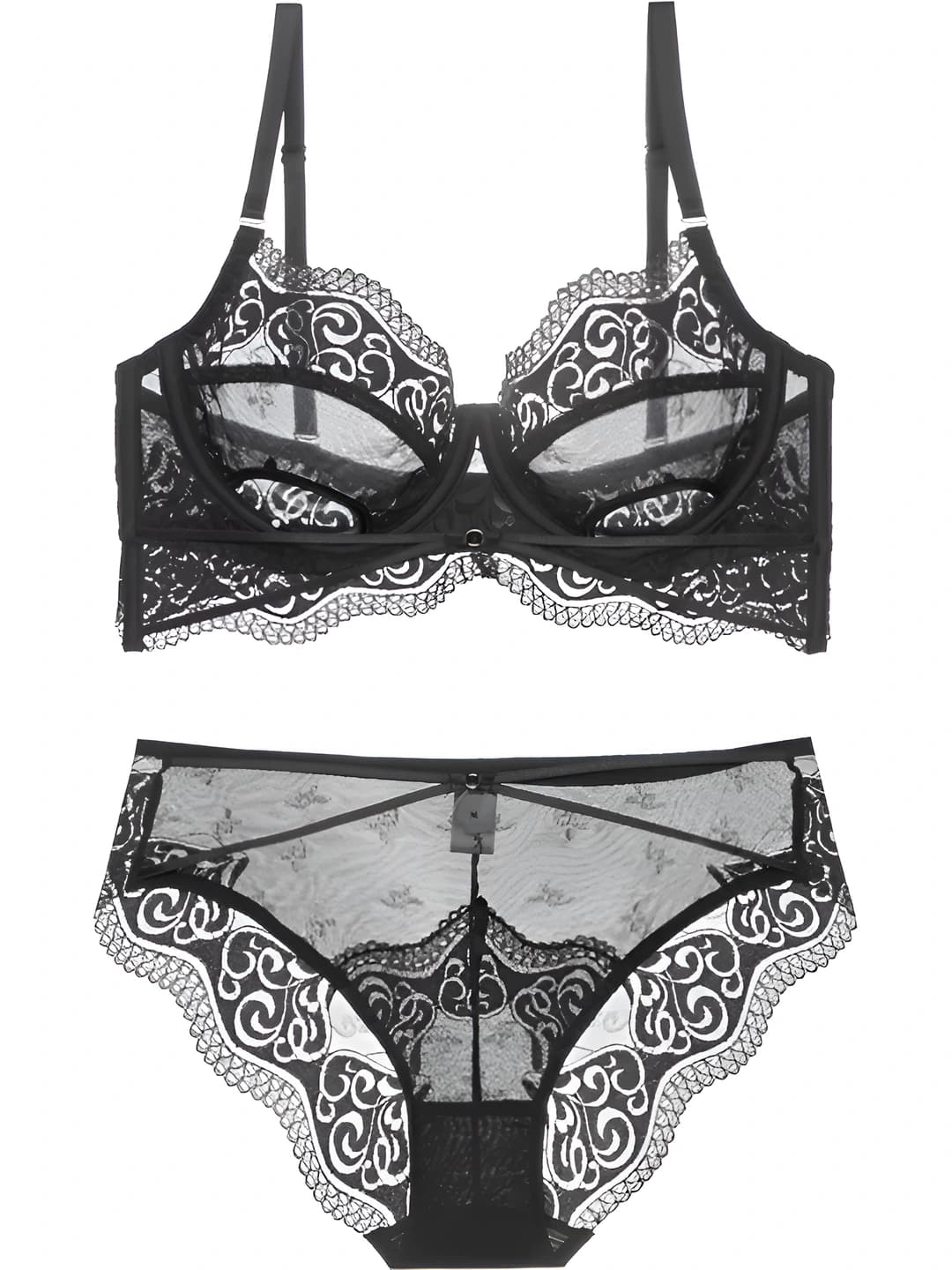 Black floral - 5 pairs