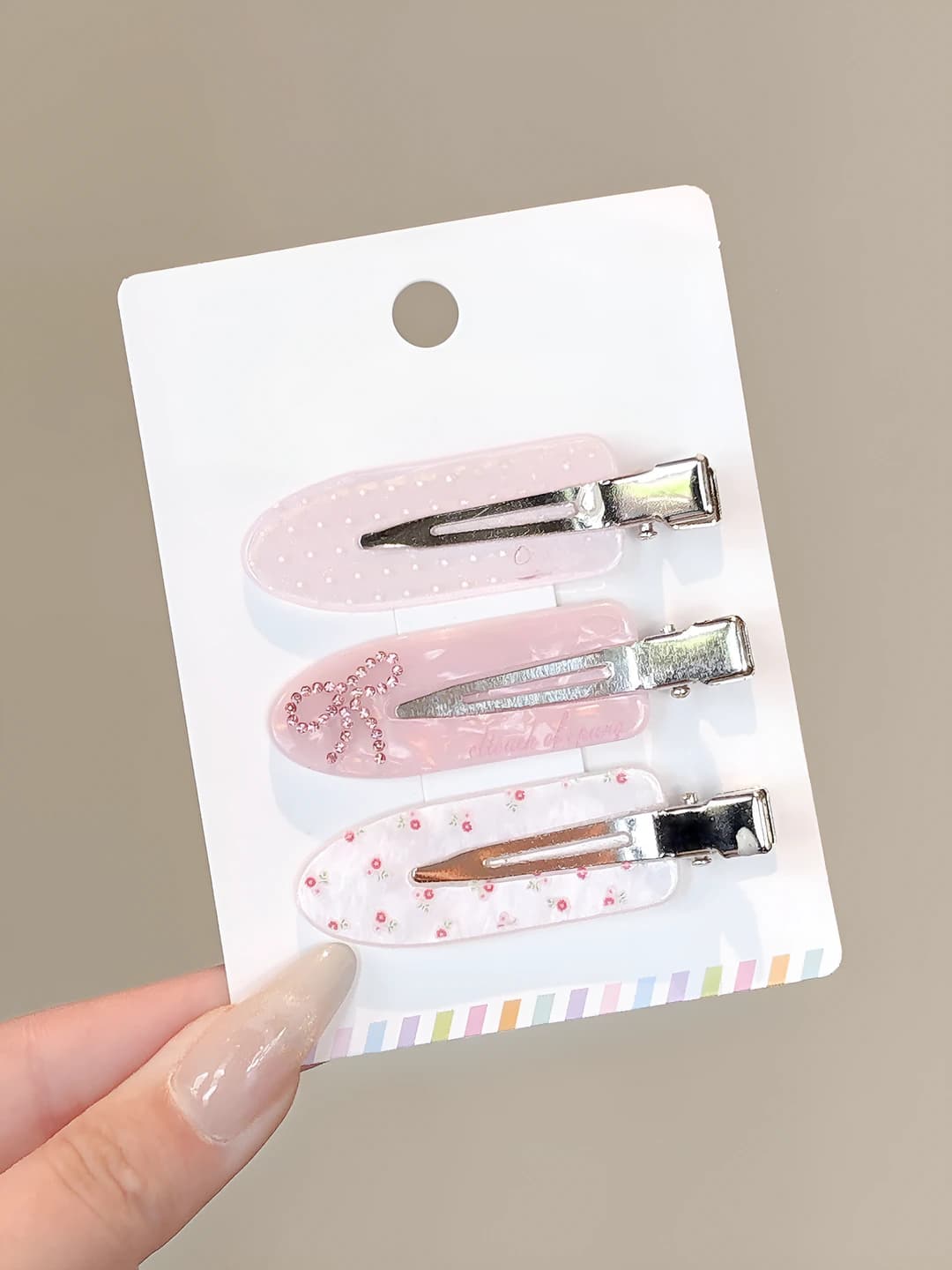 Pink, 3 pcs, 6 cm