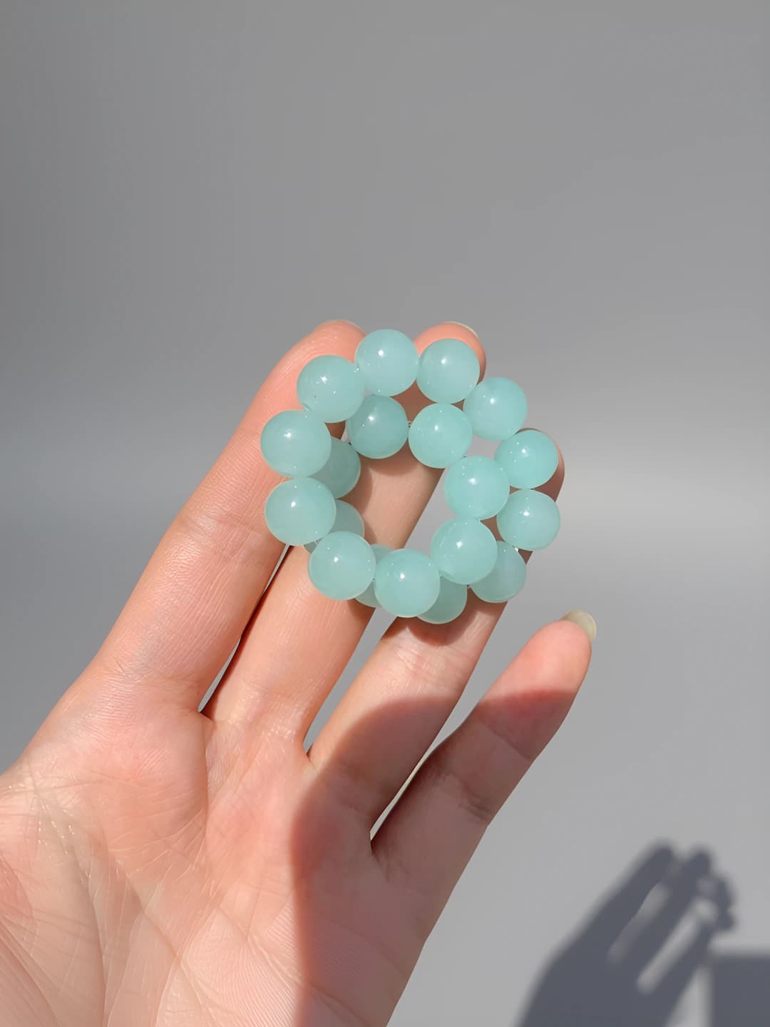 S071-[10mm маленький ледяной прозрачный синий] стекло