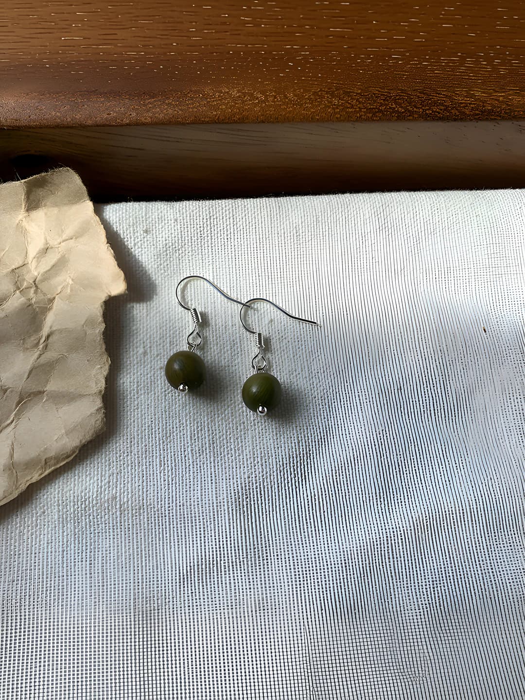 Plain round bead 8 mm [Pair of earrings]