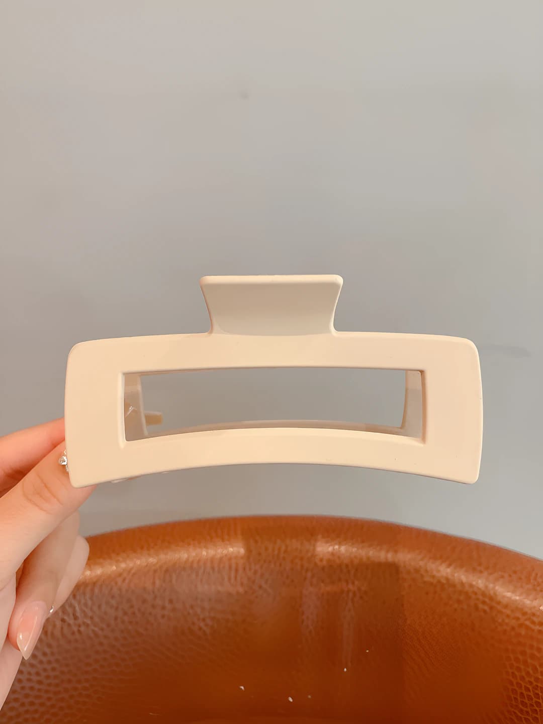 Light pink large clip 12.5 cm