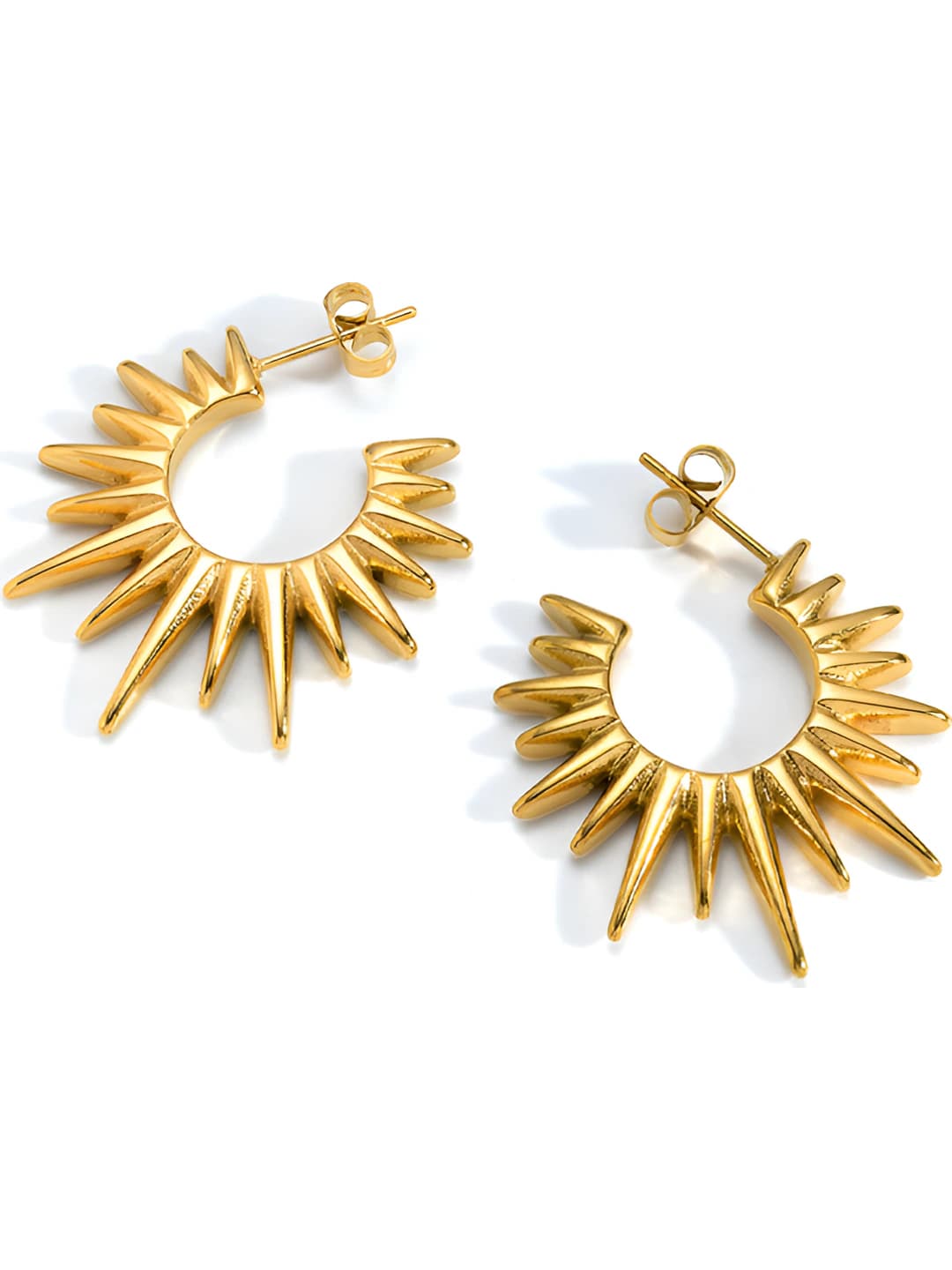 Sunflower earrings, gold