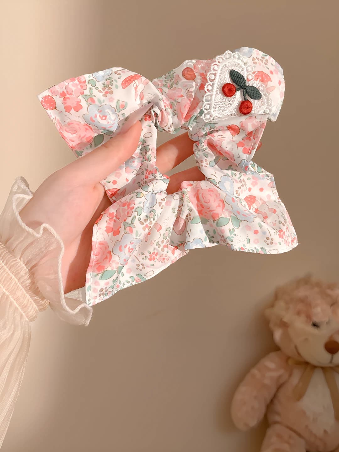 Розовый цветочный вишня 22*22 см