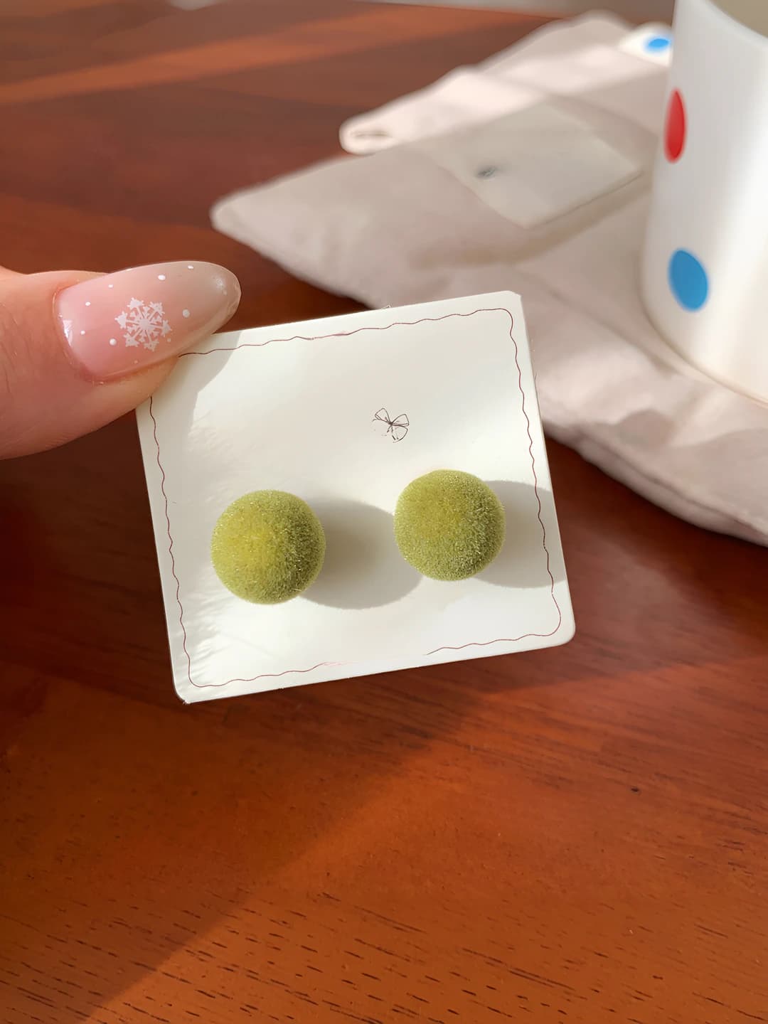 12mm green single pair velvet
