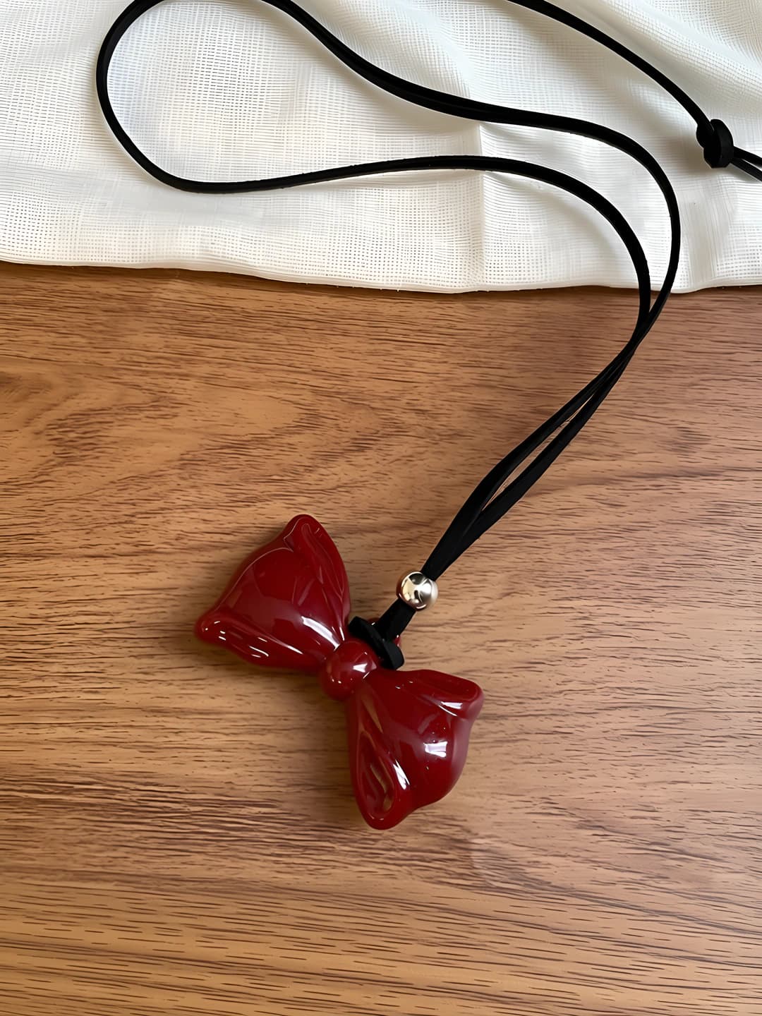 Ankora Red Bow Necklace