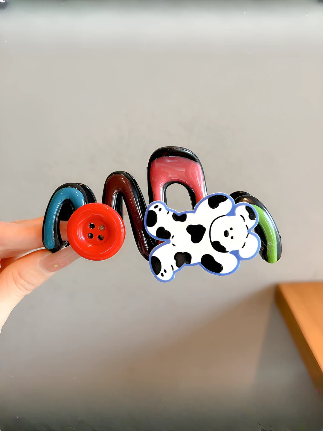 1# Button dog clip # approx 10.5 cm