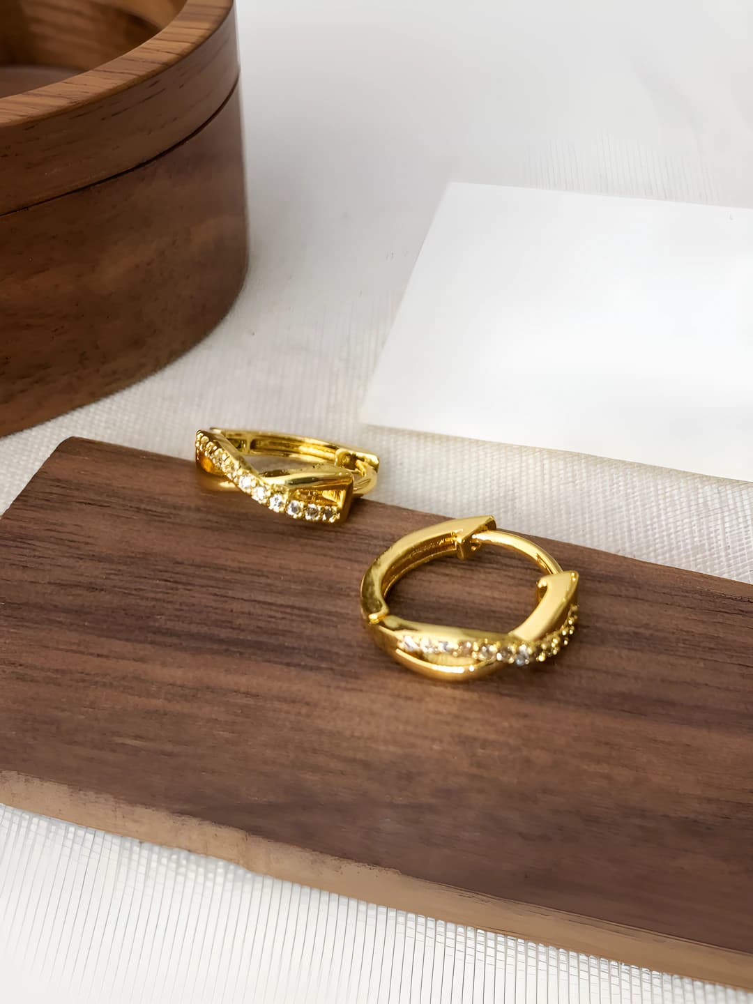 Gold hoop earrings
