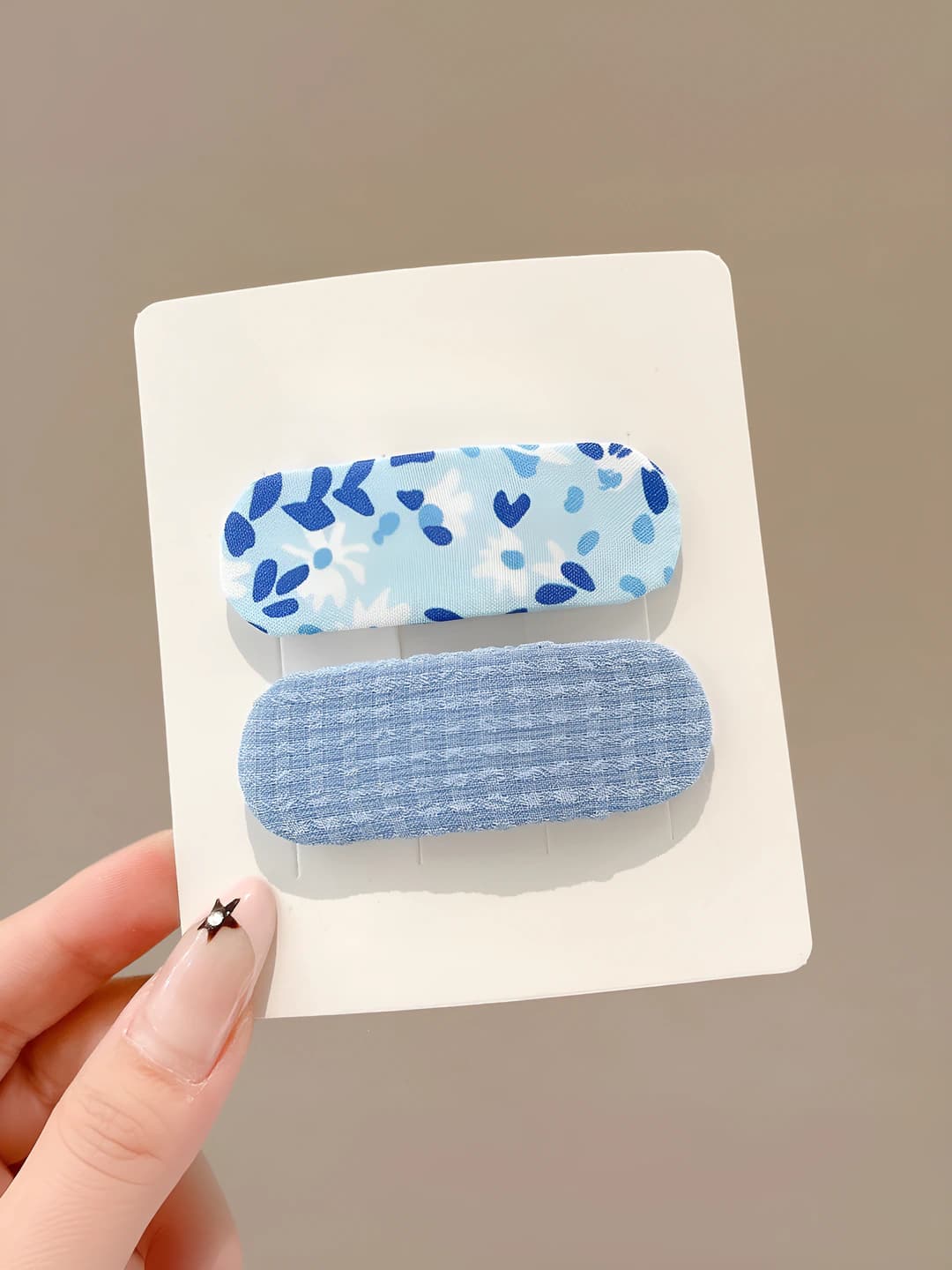 Blue spotted 2-piece set 6.5 cm