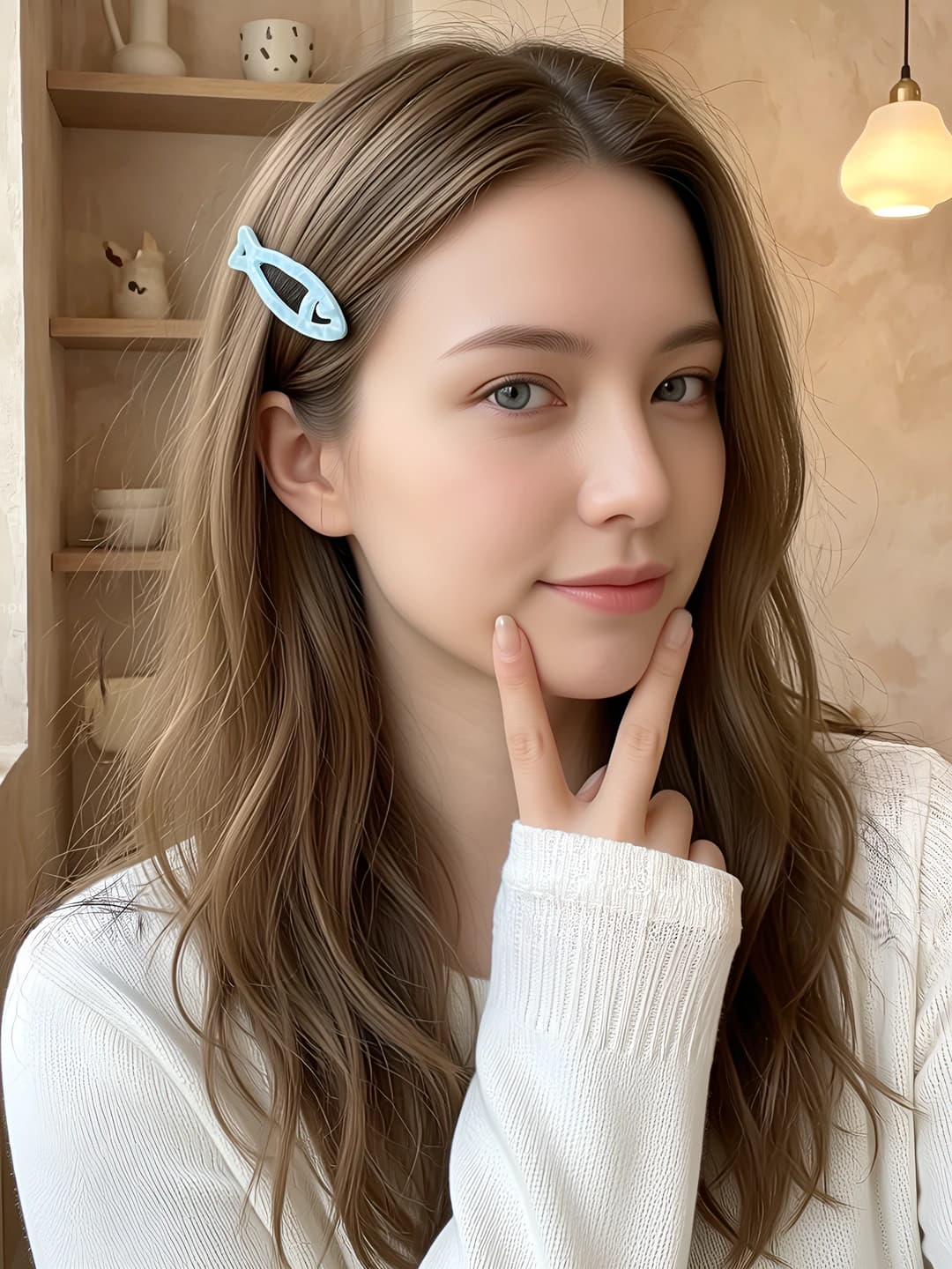 1# Clear blue fish clip 6cm