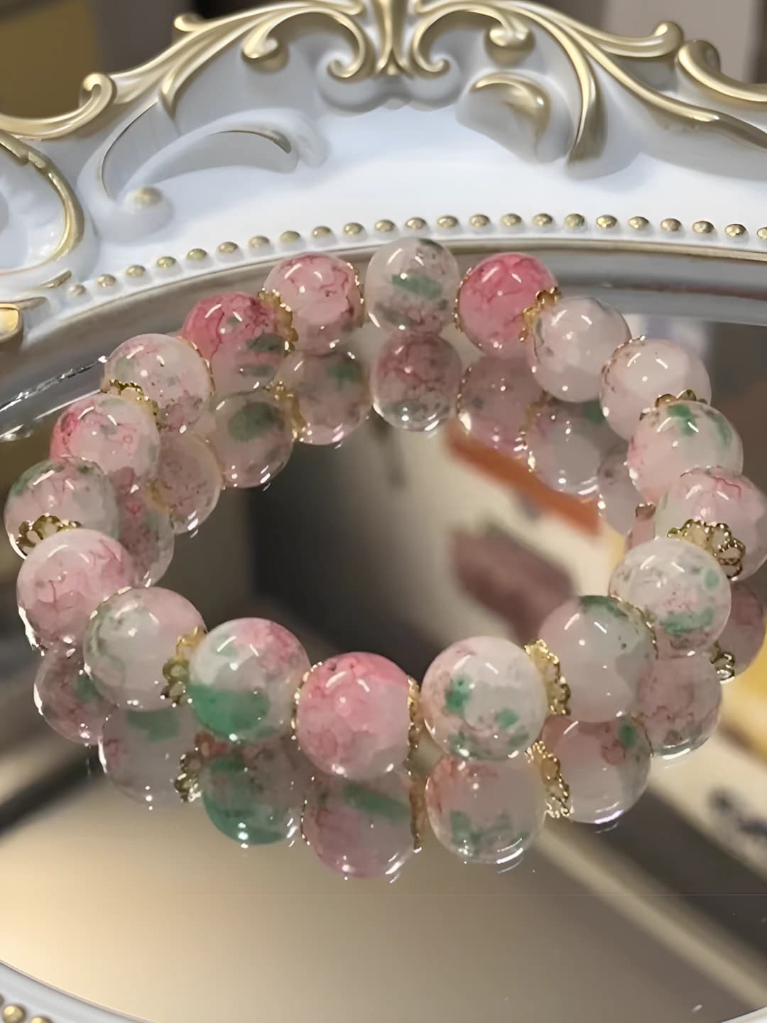 Cherry blossom tiny bead bracelet