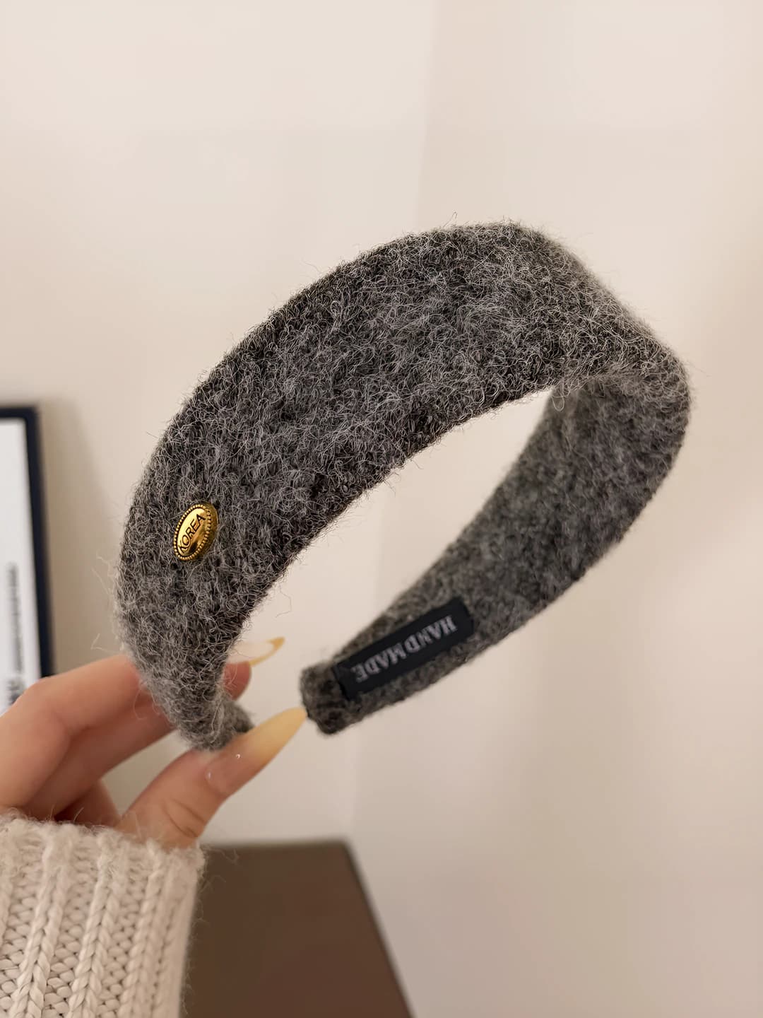 2# Grey headband 4 cm