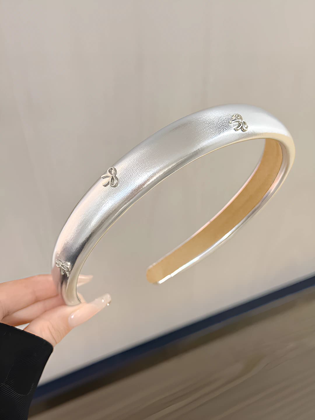 Silver headband
