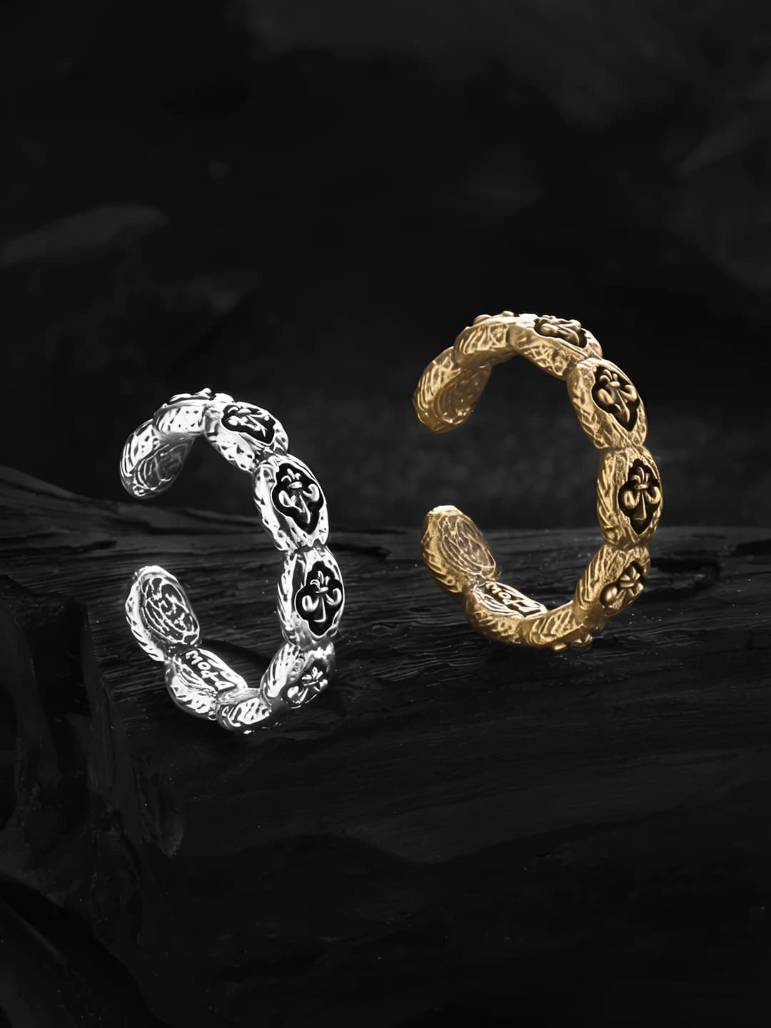 Women's retro sports open ring, copper, electroplated